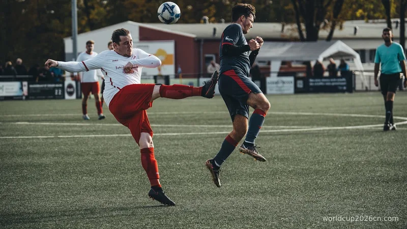 a couple of men playing a game of soccer