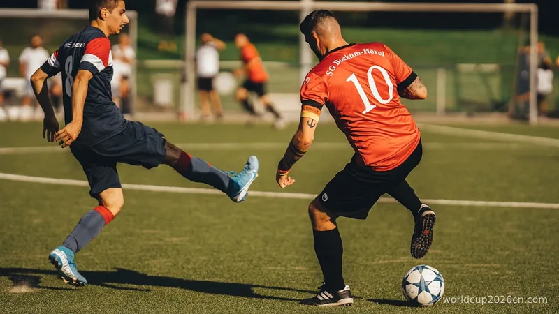 a couple of men playing a game of soccer