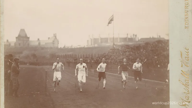 a group of men running across a field