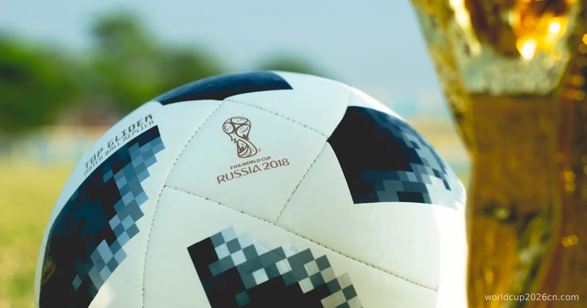 Russia 2018 print on soccer ball