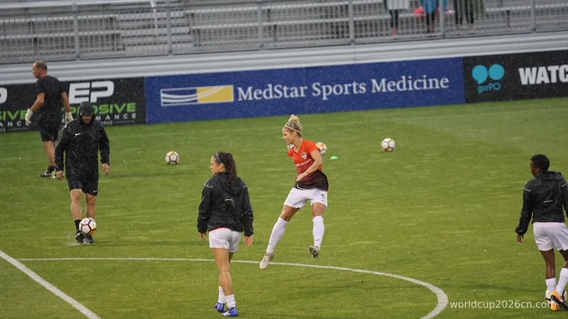 woman standing on soccer field