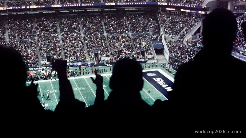a crowd of people watching a football game