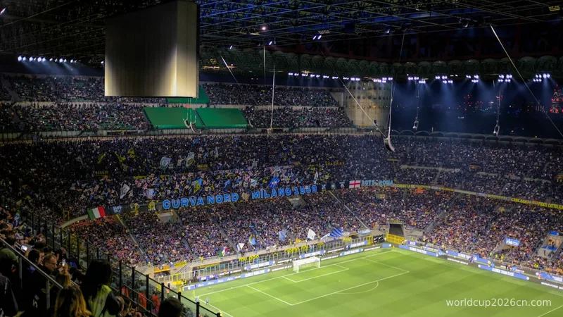 a stadium full of people watching a soccer game