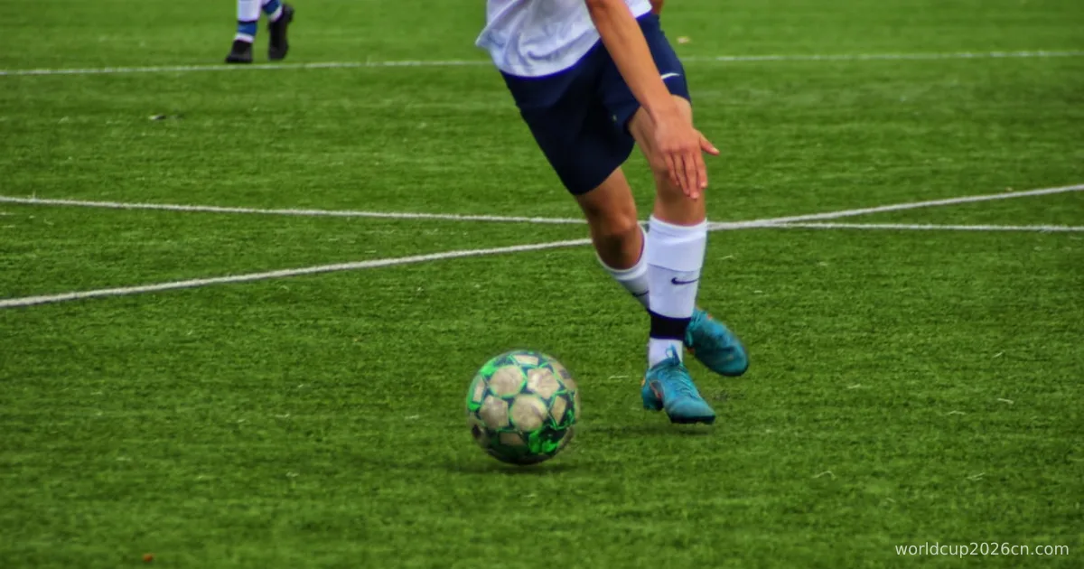 a person kicking a football ball