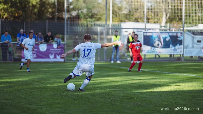 a football player kicking a ball