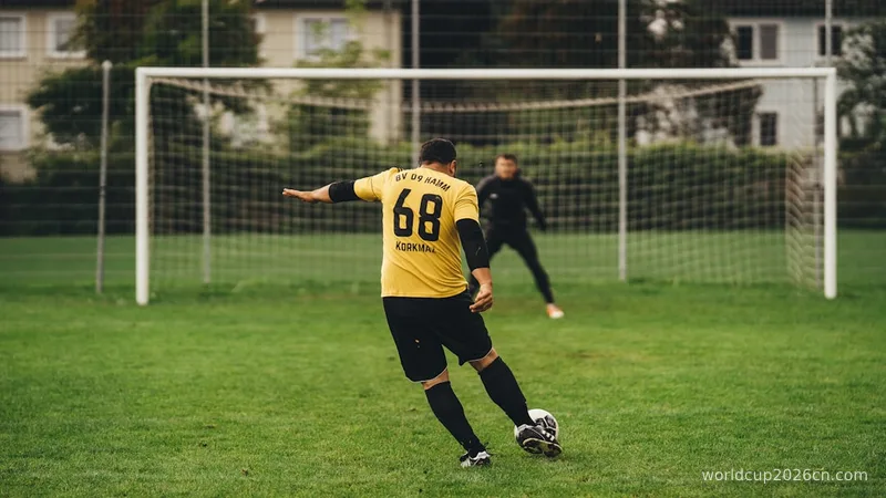 a person kicking a football ball