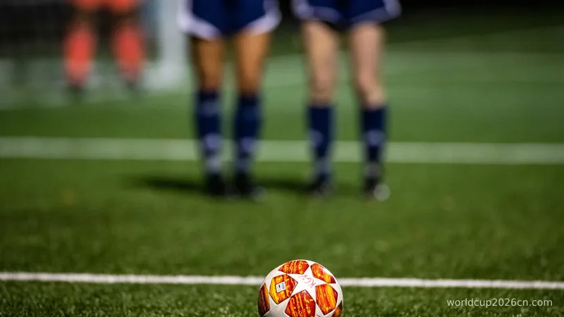 soccer player in blue and white jersey shirt and shorts standing on green grass field